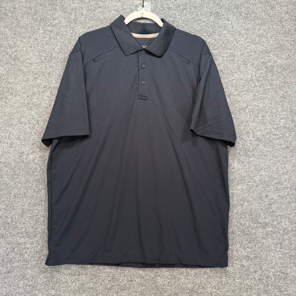 Blackhawk Warrior Wear Shirt Mens Large Black Tactical Performance Polo Stretch